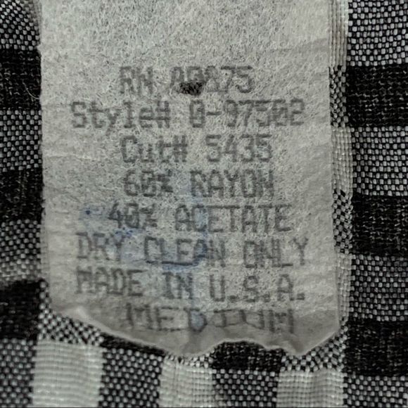 Niki Taylor vintage medium button down black & white checkered floral Vneck top - Picture 11 of 12